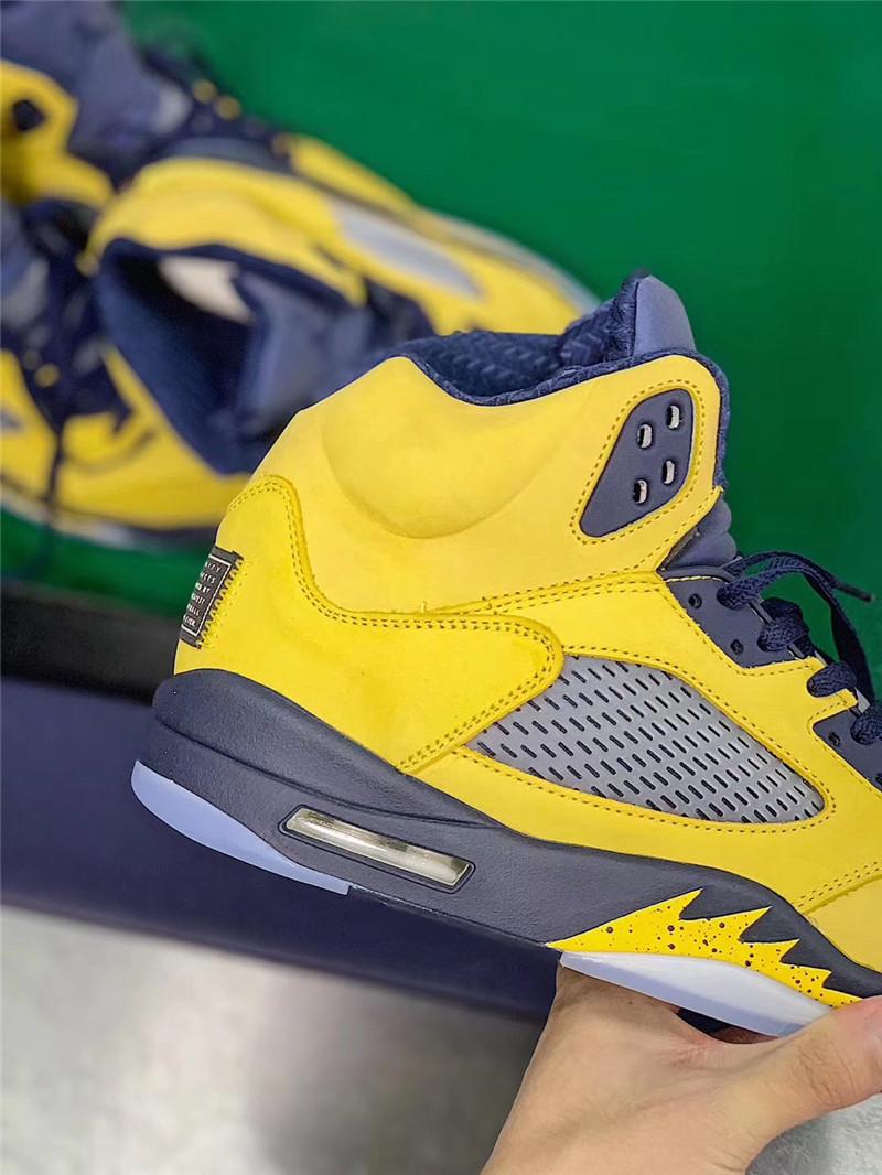 PK GOD Air Jordan 5 V Retro SP Inspire Michigan Amarillo Navy retail materials ready to ship